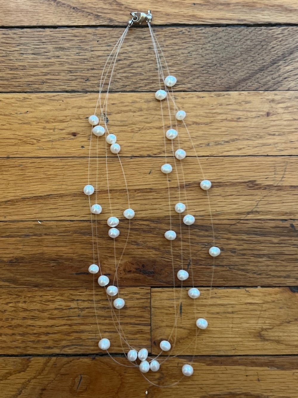 Faux pearl necklace